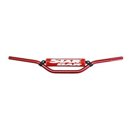 154318 GUIDON MOTO STAR BAR CROSS MX-ENDURO ALU 2014 T6 DIAM 22,2mm L800mm H86mm ROUGE AVEC BARRE DE RENFORT xxx Info ARTEK 