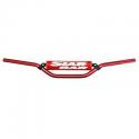 GUIDON MOTO STAR BAR CROSS MX-ENDURO ALU 2014 T6 DIAM 22,2mm L800mm H86mm ROUGE AVEC BARRE DE RENFORT