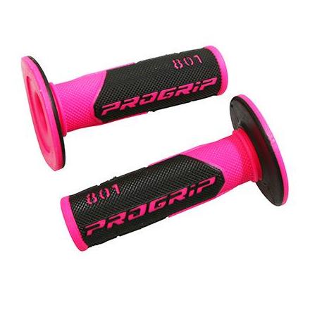 133632 REVETEMENT POIGNEE PROGRIP OFF ROAD 801 DOUBLE DENSITE FLUO DESIGN FUSCHIA-NOIR 115mm (PAIRE) (CROSS-MX) xxx Info PROGRIP