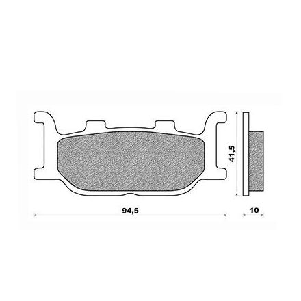 134402 PLAQUETTE DE FREIN NEWFREN POUR YAMAHA 125 TDR, 125 SR, 125 VIRAGO, 125-250 XVS, 400 SR, 600 FAZER, 600 DIVERSION, 1100 V