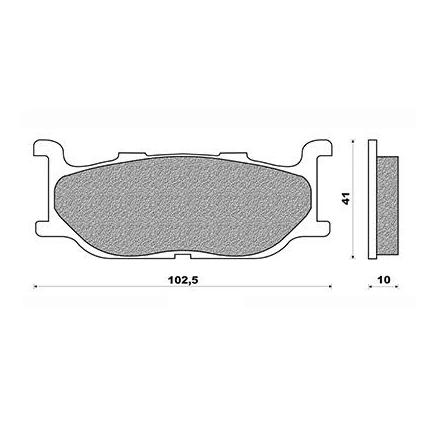 134407 PLAQUETTE DE FREIN NEWFREN POUR YAMAHA 600-900 DIVERSION, 400-650-950 XVS, 535-750-1100 VIRAGO, 950 SRC, 1300 STRYKER, 16