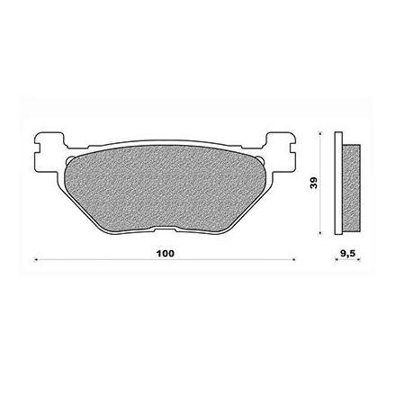 134409 PLAQUETTE DE FREIN NEWFREN POUR YAMAHA 900 TDM AR, 950 XV AR, 950 XVS AR, 1200 SUPER-TENERE AR, 1300 FJR AR, 1300 XVS AR,