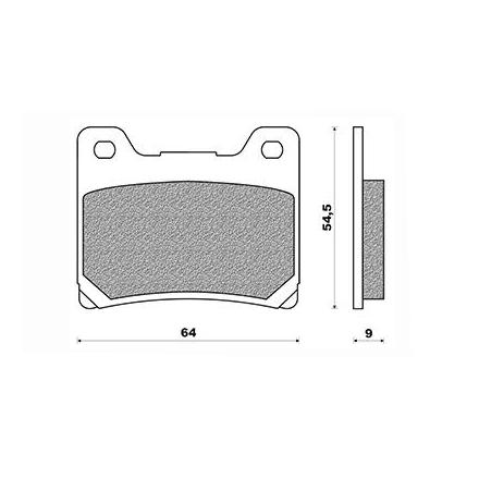 134405 PLAQUETTE DE FREIN NEWFREN POUR YAMAHA 850 TDM 1996>2001, 900 DIVERSION 1995>2003, 1100 BULLDOG 2002>2006, 1100 FJ, 1100 