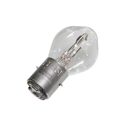 133652 AMPOULE-LAMPE 6V 25-25W NORME S2 CULOT BA20D STANDARD BLANC (PROJECTEUR) (VENDU A L'UNITE) -FLOSSER- xxx Info FLOSSER 