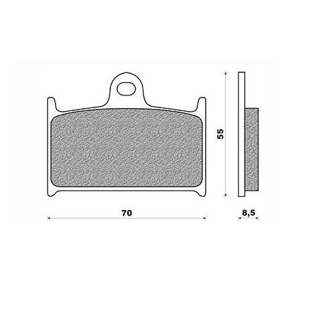 134363 PLAQUETTE DE FREIN NEWFREN POUR TRIUMPH 600-650-750-900-955-1000-1200 DAYTONA, 900-1050 SPRINT, 900-1200 TROPHY-SUZUKI 40