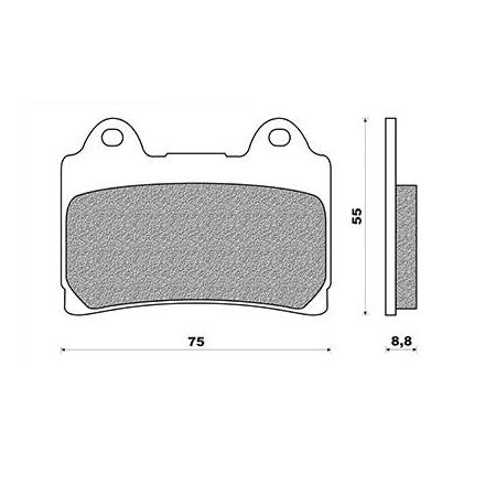 134412 PLAQUETTE DE FREIN NEWFREN POUR YAMAHA 600SRX 1990>1991, FZ 750 GENESIS 1987>, 1200 FJ 1988>1995, 1200 XJR 1994>, 1300 XV