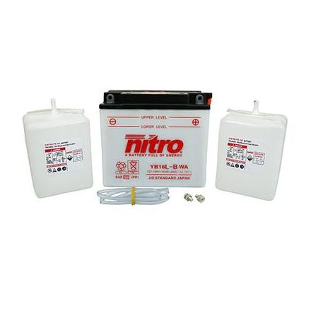 125793 BATTERIE 12V 19Ah YB16L-B NITRO AVEC ENTRETIEN (Lg175xL100xH155) NITRO BATTERIES