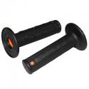 REVETEMENT POIGNEE PROGRIP OFF ROAD 799 DOUBLE DENSITE BASE COLOR ORANGE-NOIR 118mm (PAIRE) (CROSS-MX)