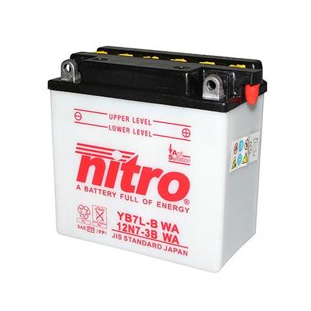 133537 BATTERIE 12V 8 Ah YB7L-B NITRO AVEC ENTRETIEN (Lg136xL76xH131) NITRO BATTERIES