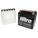 BATTERIE 12V 12 Ah NTX14-BS NITRO MF SANS ENTRETIEN AVEC PACK ACIDE (Lg150xL87xH145mm) (EQUIVALENT YTX14-BS)