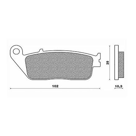 134414 PLAQUETTE DE FREIN NEWFREN POUR YAMAHA 1670 MT-01 2005> AR (FD0406BT TOURING ORGANIQUE) xxx Info NEWFREN 