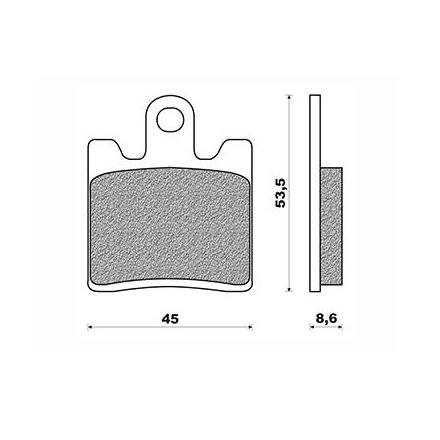 134413 PLAQUETTE DE FREIN NEWFREN POUR YAMAHA 1300 FJR 2006>2016 AV (FD0264TS TOURING METAL FRITTE) xxx Info NEWFREN 