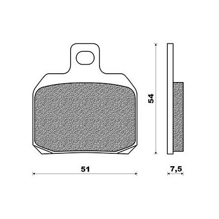 125017 PLAQUETTE DE FREIN NEWFREN POUR APRILIA 1000 CAPONORD AR, RSV-2 AR, RSV4 AR, TUONO V2 AR, TUONO V4 AR-DUCATI 696 MONSTER 