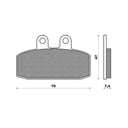 125015 PLAQUETTE DE FREIN NEWFREN POUR APRILIA 125-250-350 TUAREG, 125 RED-ROSE, 850 MANA 2008> AV-MOTO-GUZZI V7 SPECIAL, V7 RAC