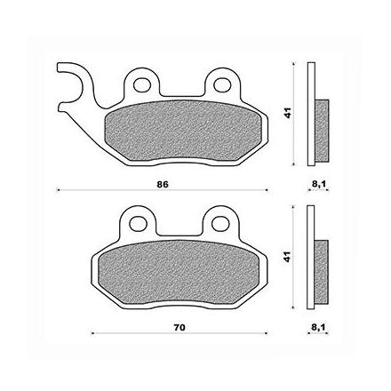 125004 PLAQUETTE DE FREIN NEWFREN POUR PEUGEOT 125 TWEET 2010> AV-SYM 125 FIDDLE AV, 125 HD-EVO AV, 125 SYMPHONY AV (FD0219B MAX