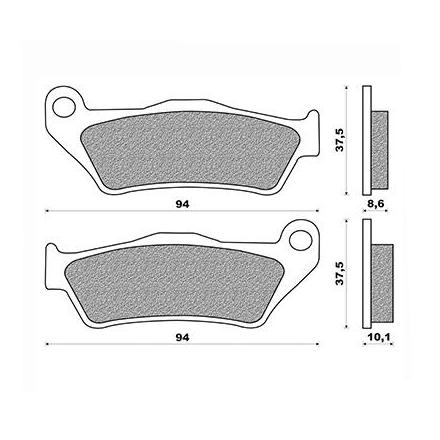 125023 PLAQUETTE DE FREIN NEWFREN POUR BMW R 850 R AR, R 850 RT AR, R 1100 GS AR, R 1100 S AR, R 1150 GS AR, R 1150 R AR, R 1200