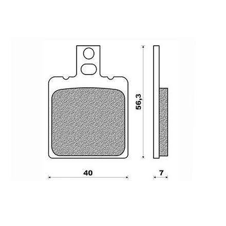 125085 PLAQUETTE DE FREIN NEWFREN POUR DUCATI 600 MONSTER, 916 MONSTER S4-MOTO-GUZZI V11 2001>2005 AR (FD0012BR TOURING ORGANIQU