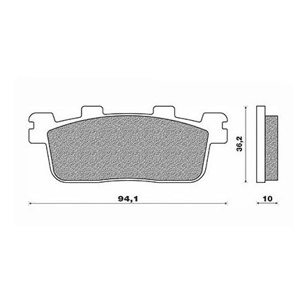 124999 PLAQUETTE DE FREIN NEWFREN POUR KYMCO 125-300 K-XCT AR, 125 PEOPLE 2007> AR, 250-300 PEOPLE-S AR, 250-300 XCITING AR, 300