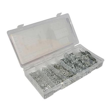 137431 RONDELLE PLATE ACIER (ASSORTIMENT) (BOITE DE 900 PIECES) xxx Info 