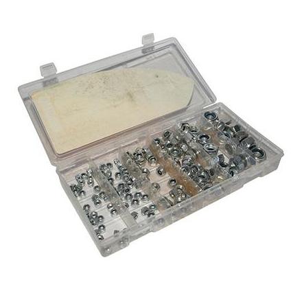 137429 ECROU 6 PANS NYLSTOP-FREIN (ASSORTIMENT) (BOITE DE 146 PIECES) -SELECTION P2R- xxx Info 