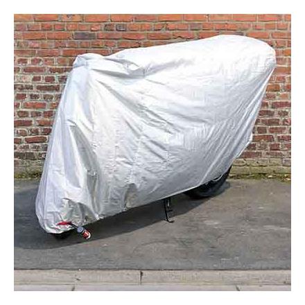 136149 HOUSSE DE PROTECTION MOTO EN POLYESTER 70 DENIERS (ELASTIQUES + SANGLE + OEILLETS) (230x100x125cm) xxx Info 