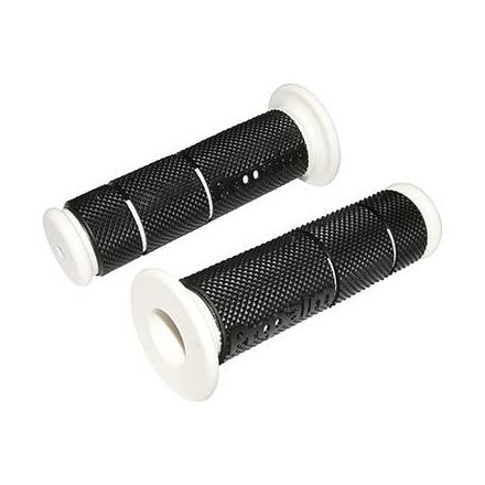 136178 REVETEMENT POIGNEE REPLAY PRO NOIR-BLANC 120mm, COLLERETTE DIAM 47mm, EMBOUT FERME (QUALITE PREMIUM MADE IN TAIWAN) (PAIR