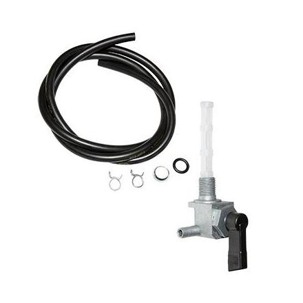 143228 ROBINET ESSENCE CYCLO ADAPTABLE MBK 51, 41, CLUB (MOTEUR AV10) AVEC DURITE NOIRE + COLLIERS Robinets d'essence