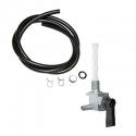 ROBINET ESSENCE CYCLO ADAPTABLE MBK 51, 41, CLUB (MOTEUR AV10) AVEC DURITE NOIRE + COLLIERS