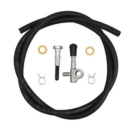 143229 ROBINET ESSENCE CYCLO ADAPTABLE MBK 88 (A TIRETTE) AVEC DURITE NOIRE + COLLIERS Robinets d'essence