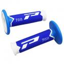 REVETEMENT POIGNEE PROGRIP OFF ROAD 788 TRIPLE DENSITE SPECIAL EDITION BLANC-BLEU-BLEU LIGHT 115mm (PAIRE) (CROSS-MX)