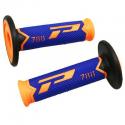 REVETEMENT POIGNEE PROGRIP OFF ROAD 788 TRIPLE DENSITE SPECIAL EDITION FLUO DESIGN ORANGE-BLEU-NOIR 115mm (PAIRE) (CROSS-MX)