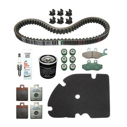 157058 KIT ENTRETIEN MAXISCOOTER ORIGINE PIAGGIO MP3 250 LT 2008> (AVEC GUIDES VARIATEUR) -1R000381- xxx Info PIAGGIO 