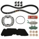 KIT ENTRETIEN SCOOT ORIGINE PIAGGIO 50 FLY 2T 2005- (AVEC GUIDES VARIATEUR) - 1R000386 -