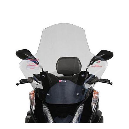 156518 PARE BRISE MAXISCOOTER POUR YAMAHA 125 TRICITY 2014> TRANSPARENT AVEC SERIGRAPHIE FIXATION PEINTE (H 700mm - L 660mm) -F