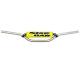 157439 GUIDON MOTO STAR BAR CROSS MX-ENDURO ALU 2014 T6 DIAM 22,2mm L800mm H86mm ARGENT AVEC BARRE DE RENFORT-MOUSSE JAUNE xxx I