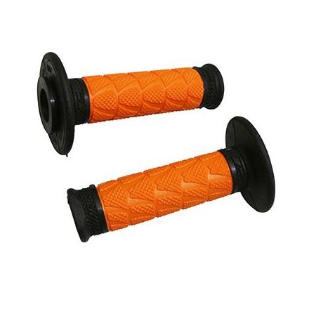 155511 REVETEMENT POIGNEE PROGRIP OFF ROAD 783 DOUBLE DENSITE BASE NOIR-ORANGE 115mm (PAIRE) (CROSS-MX) xxx Info PROGRIP 