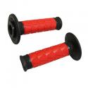 REVETEMENT POIGNEE PROGRIP OFF ROAD 783 DOUBLE DENSITE BASE NOIR-ROUGE 115mm (PAIRE) (CROSS-MX)