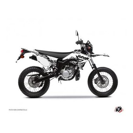 158863 KIT DECO AUTOCOLLANT-STICKER 50 A BOITE PREDATOR BLANC POUR MBK 50 XLIMIT 2007>2011-YAMAHA 50 DT 2007>2011 -KUTVEK- xxx 