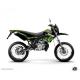 158870 KIT DECO AUTOCOLLANT-STICKER 50 A BOITE PREDATOR NOIR-VERT POUR DERBI 50 XTREME, XRACE 2005>2009 -KUTVEK- xxx Info TUCAN