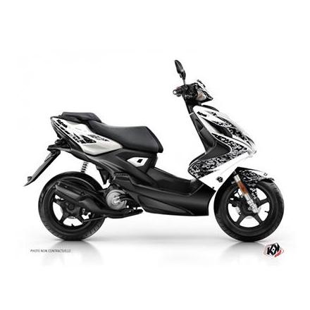 158885 KIT DECO AUTOCOLLANT-STICKER SCOOT PREDATOR BLANC POUR MBK 50 NITRO 1997>2012-YAMAHA 50 AEROX 1997>2012 -KUTVEK- xxx Inf