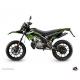 158869 KIT DECO AUTOCOLLANT-STICKER 50 A BOITE PREDATOR NOIR-VERT POUR DERBI 50 DRD XTREME 2010>2017 -KUTVEK- xxx Info TUCANO U