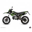 KIT DECO AUTOCOLLANT-STICKER 50 A BOITE PREDATOR NOIR-VERT POUR DERBI 50 DRD XTREME 2010-2017 -KUTVEK-