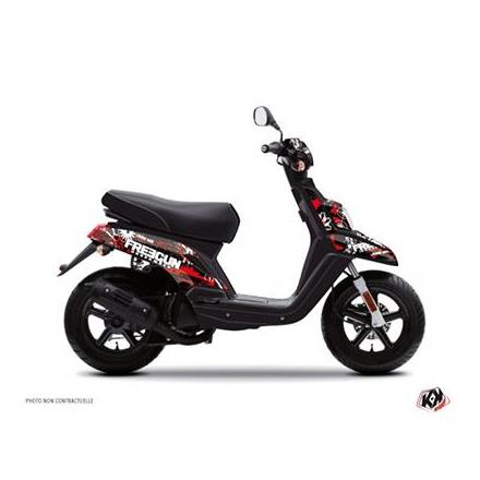 158880 KIT DECO AUTOCOLLANT-STICKER SCOOT FREEGUM ATTACK NOIR-ROUGE POUR MBK 50 BOOSTER 2004> -KUTVEK- xxx Info TUCANO URBANO 