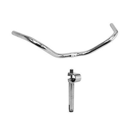 160031 GUIDON CYCLO ADAPTABLE SOLEX AVEC POTENCE CHROME (CINTRE + POTENCE) xxx Info 