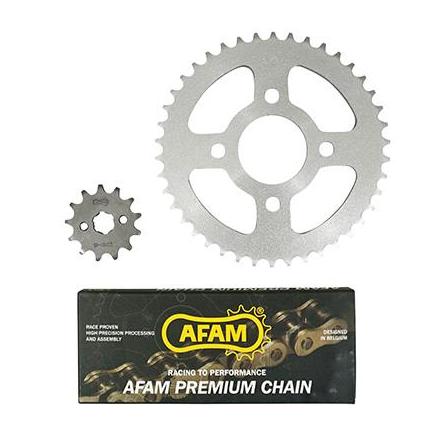 159987 KIT CHAINE ADAPTABLE SKYTEAM 50 SKYMAX 2010>2015 428 13x42 (ALESAGE 50mm) (DEMULTIPLICATION ORIGINE) -AFAM- xxx Info 