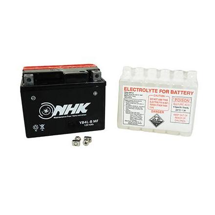 157456 BATTERIE 12V 4 Ah YB4L-B NHK SANS ENTRETIEN LIVREE AVEC PACK ACIDE (Lg110xL68xH86) (QUALITE PREMIUM) NHK BATTERIES