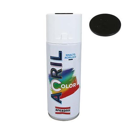 158034 BOMBE DE PEINTURE AREXONS ACRYLIQUE NOIR MAT (spray 400 ml) (3961) xxx Info TOP PERFORMANCES 