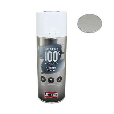 158023 BOMBE DE PEINTURE AREXONS ACRYLIQUE 100 GRIS ZINC EFFET METALISE spray 400 ml (3674) xxx Info TOP PERFORMANCES 