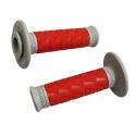 REVETEMENT POIGNEE PROGRIP OFF ROAD 783 DOUBLE DENSITE BASE GRIS-ROUGE 115mm (PAIRE) (CROSS-MX)