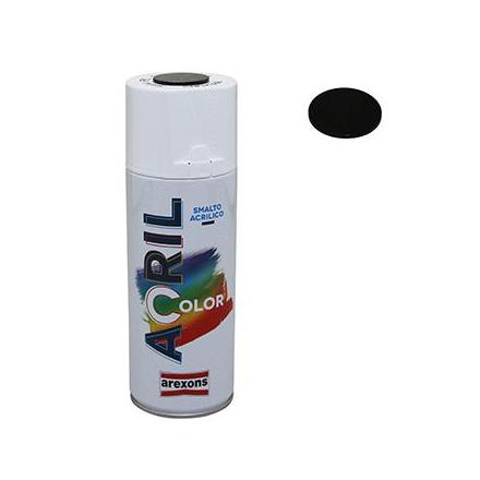 151882 BOMBE DE PEINTURE AREXONS ACRYLIQUE NOIR INTENSE RAL 9005 (CADRE-CHASSIS) (spray 400 ml) (3934) xxx Info POLISPORT (Motor